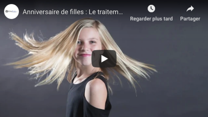 Publicité anniversaire pour filles